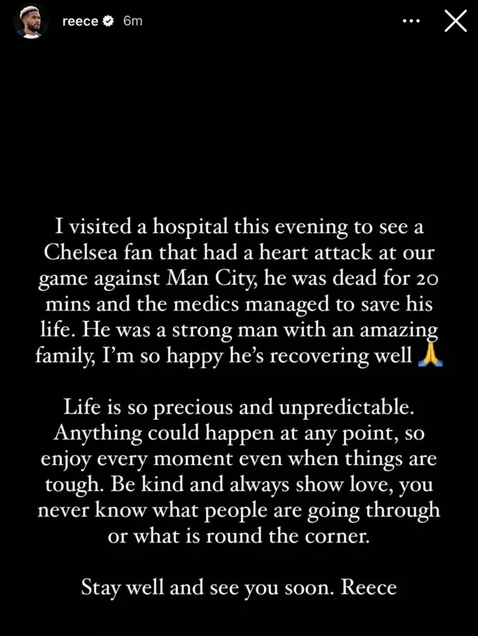 Comunicado de Reece James