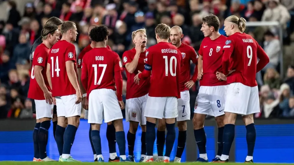 La selección de Noruega, durante las Clasificatorias de la Euro 2024