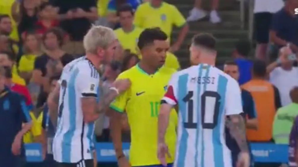 Con De Paul, Messi recriminó a Rodrygo