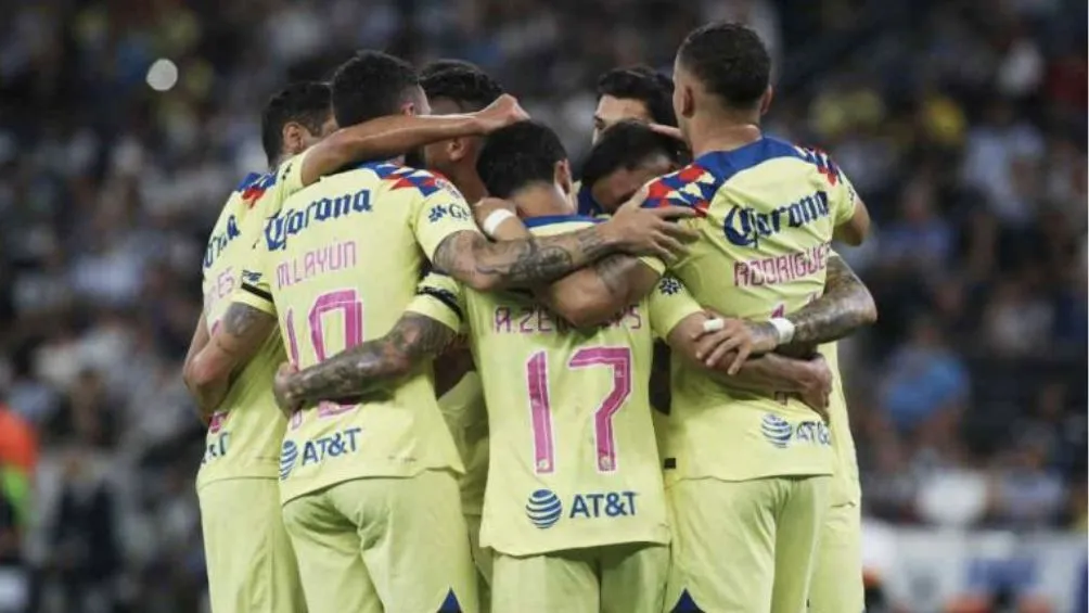 América celebrando un gol