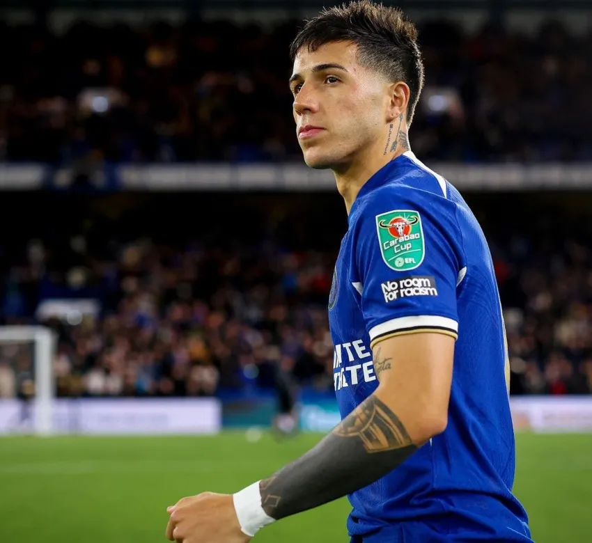 INSTAGRAM: @enzojfernandez En duelo de Copa en Inglaterra