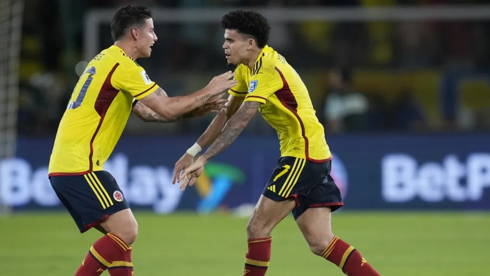AP James Rodríguez y Luis Díaz figuraron con Colombia