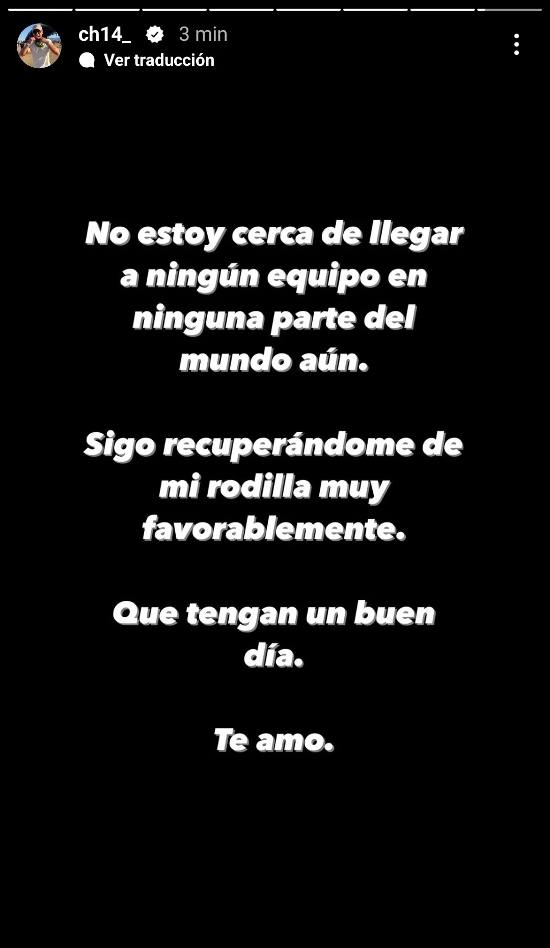 INSTAGRAM: @CH14 Historia de Instagram