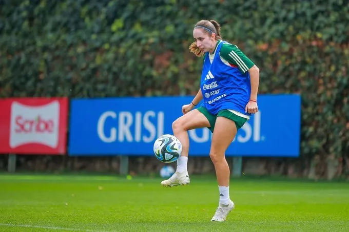 Araceli Torres en un entrenamiento