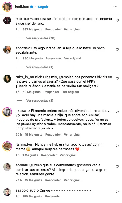 IG: @leniklum Las personas están en contra y a favor del trabajo que realizan madre e hija para su propia marca..