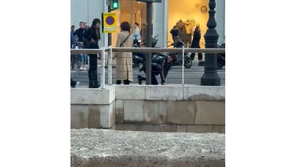 Una señora se acercó a reclamarle a la joven por las gracias de su 'perro'.