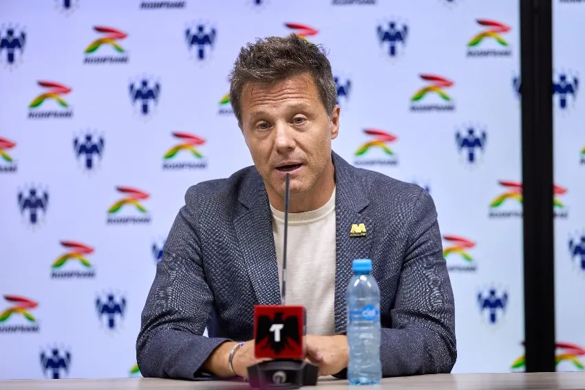 Tato Noriega en conferencia de prensa de Rayados