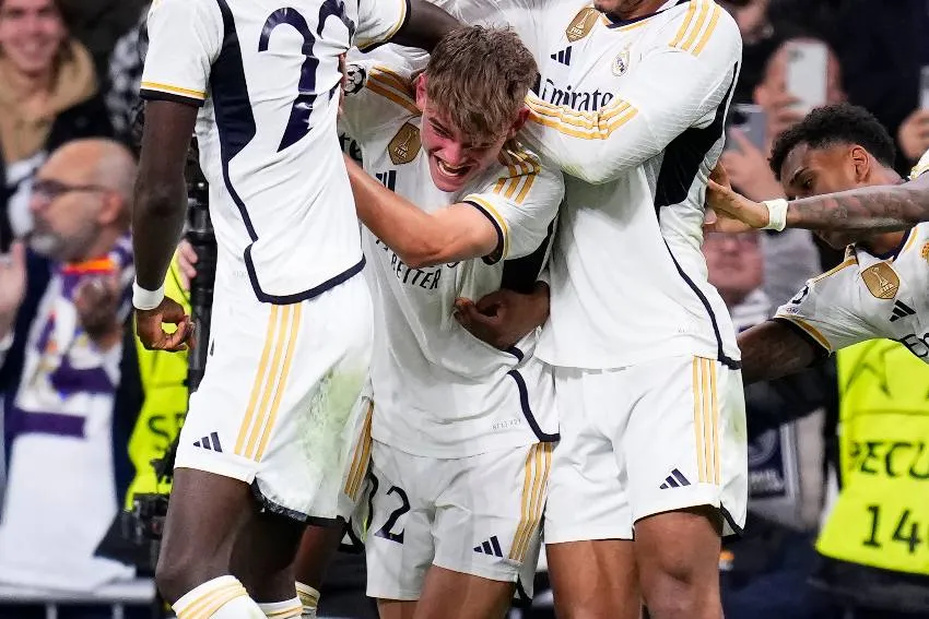 Madrid en celebración de gol