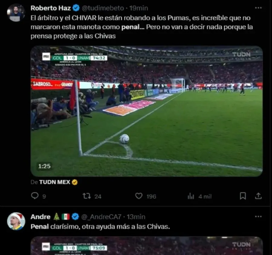 Comentarios de la afición