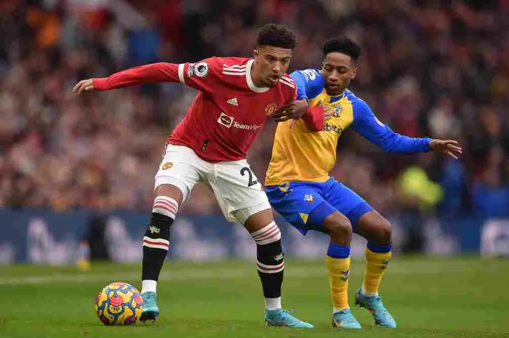 Sancho en acción con el United