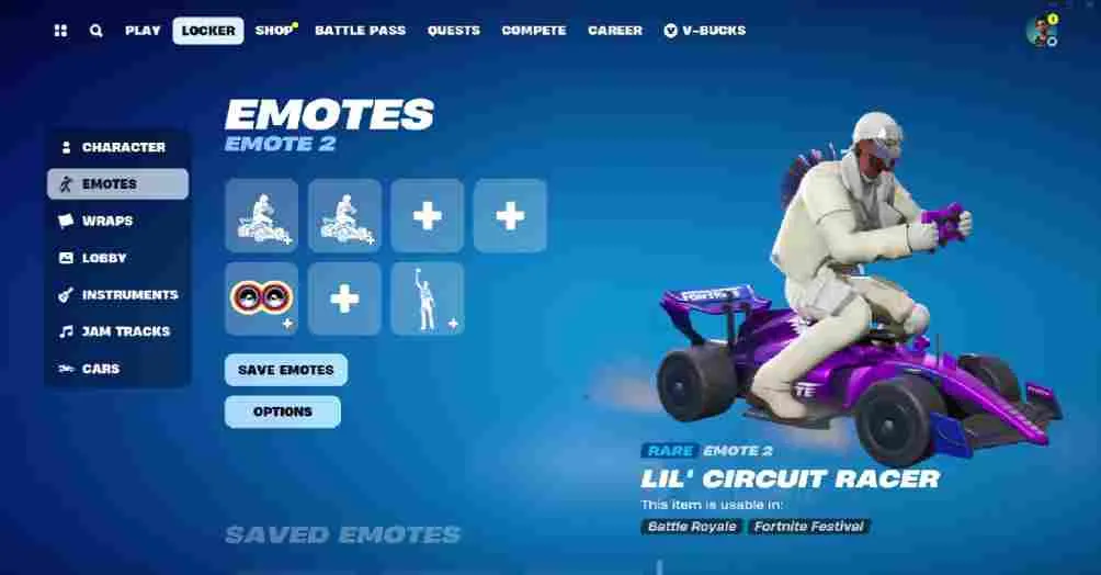 El nuevo emote hace referencia a la Fórmula 1