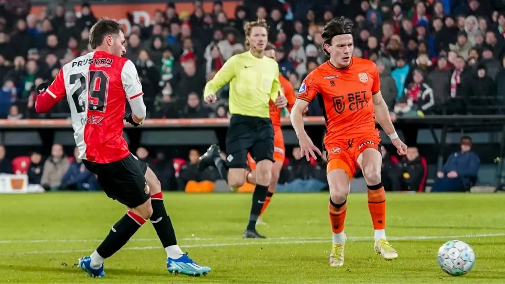 Giménez, en el duelo ante el Volendam