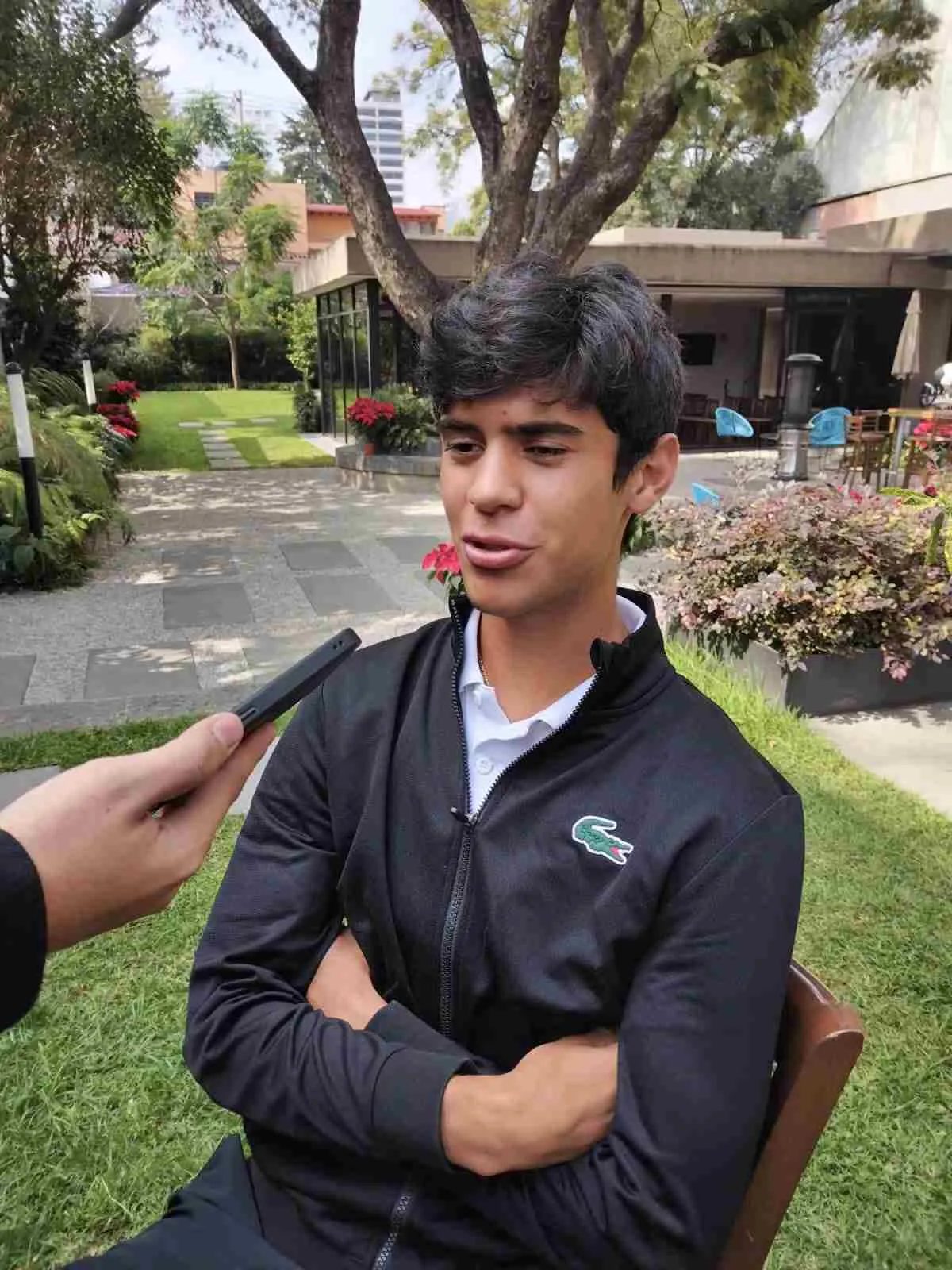 Pacheco durante una entrevista