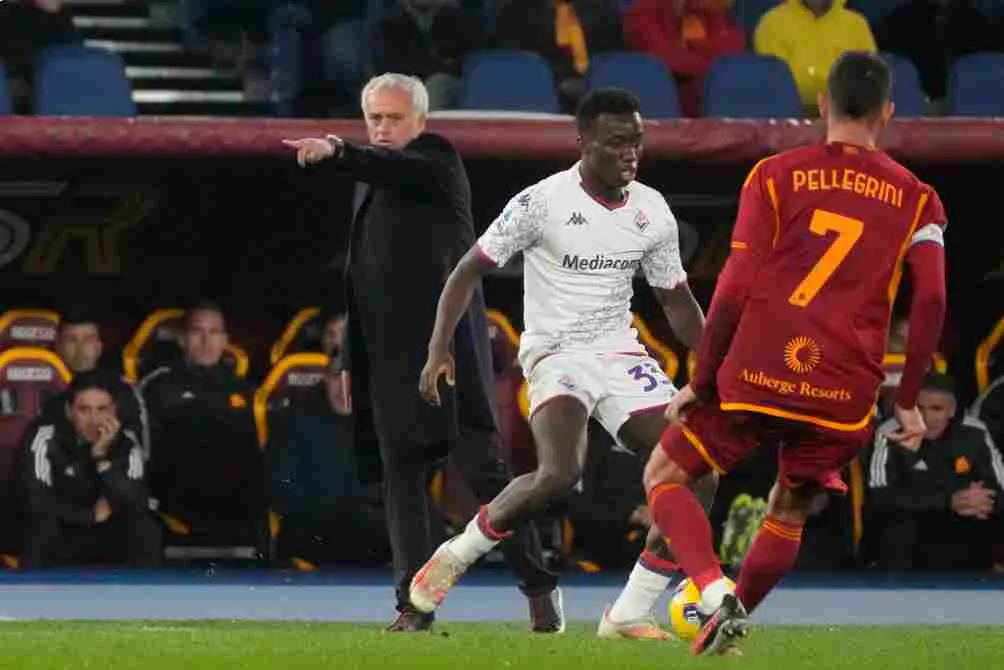 Mourinho en el encuentro contra la Fiorentina