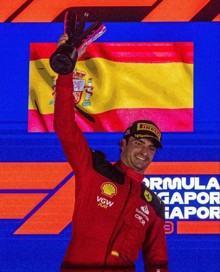 Carlos Sainz ganó el Gran Premio de Singapur