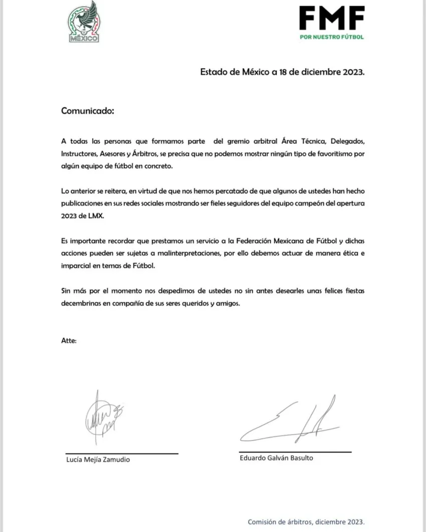 El documento que circula en redes