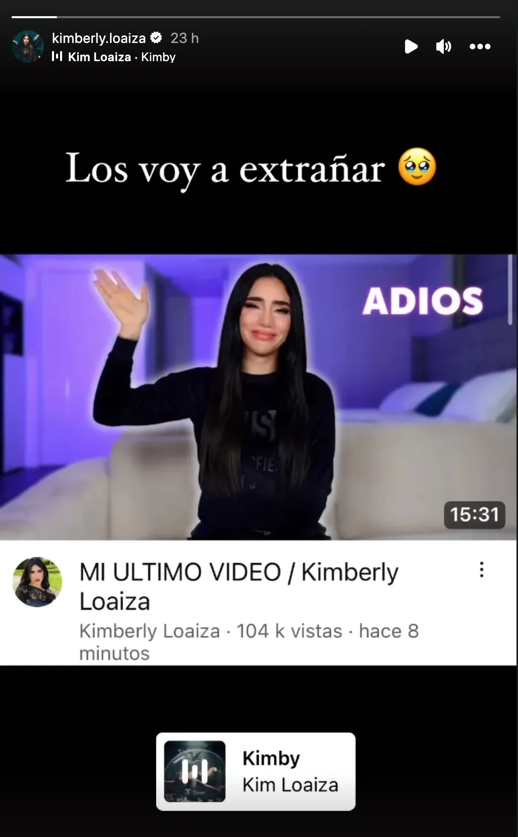 IG: @kimberly.loaiza Kimberly se despidió de sus seguidores para dedicarse de tiempo completo a su familia.