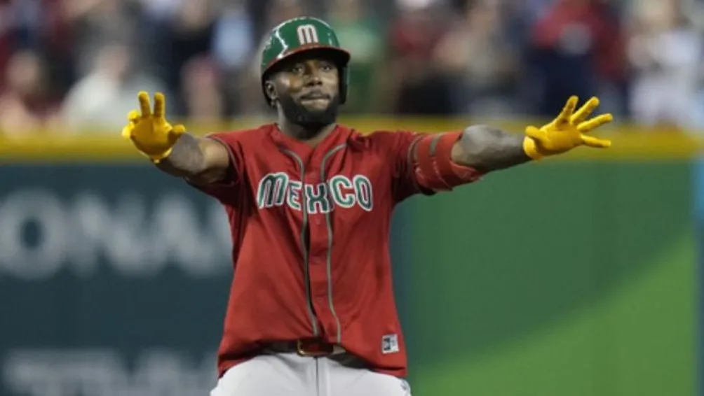 Randy Arozarena celebra una victoria durante el WBC