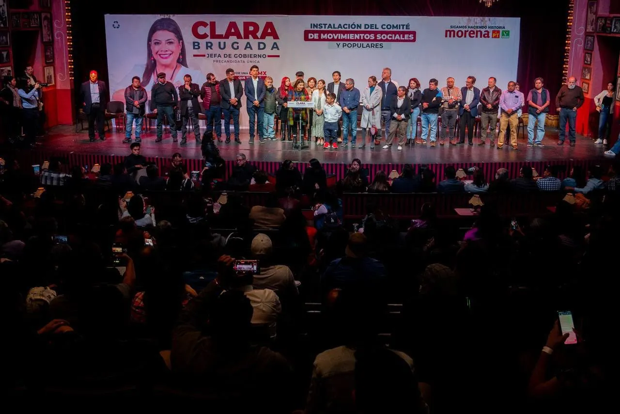IG: @clara_brugada_m Clara Brugada se reunió con más de 100 organizaciones sociales y del movimiento urbano.