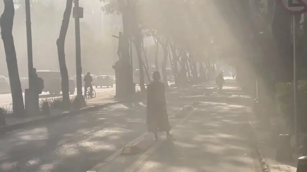 Así se veía Paseó de la Reforma durante el incendio