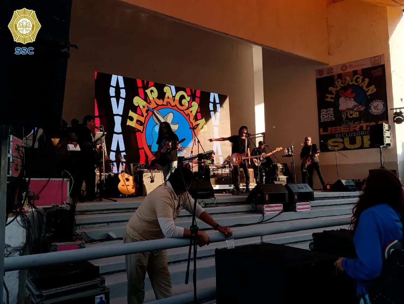 Cortesía de la @PoliciaCDMX Las presentaciones de El Haragán llevan por nombre 'Gira por la Libertad'.