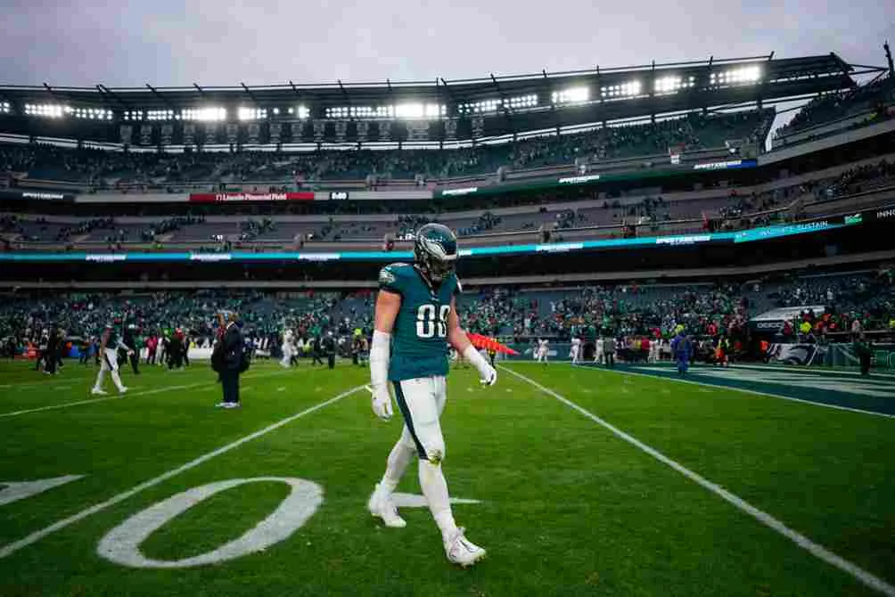 Dallas Goedert tras la derrota de los Eagles