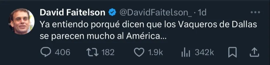 Tweet de David Faitelson