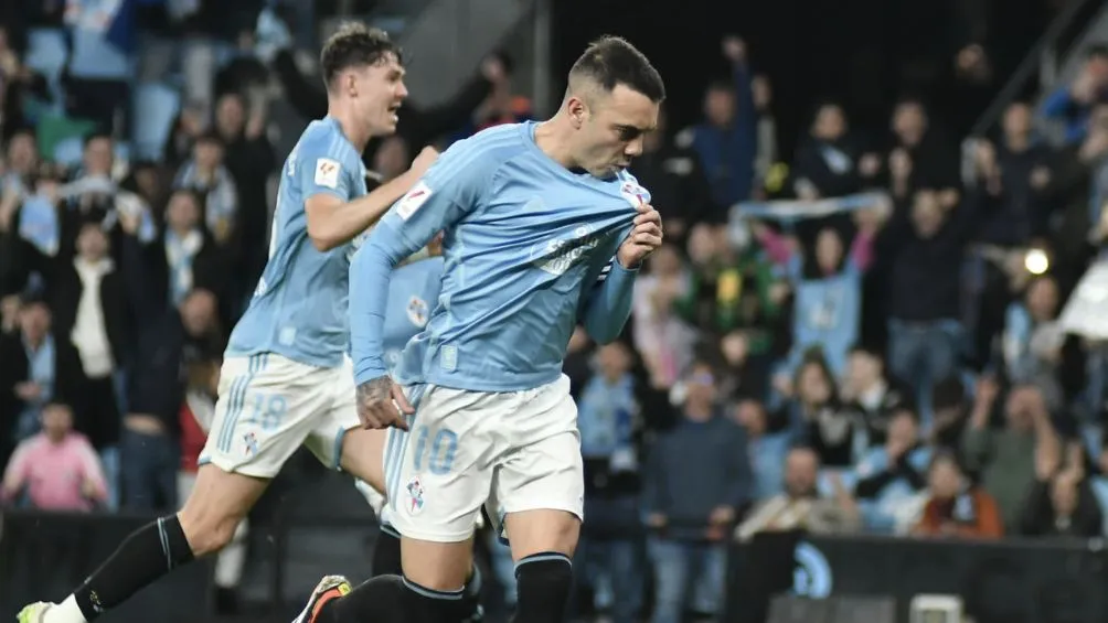 TWITTER: @RCCelta Iago Aspas celebrando su gol