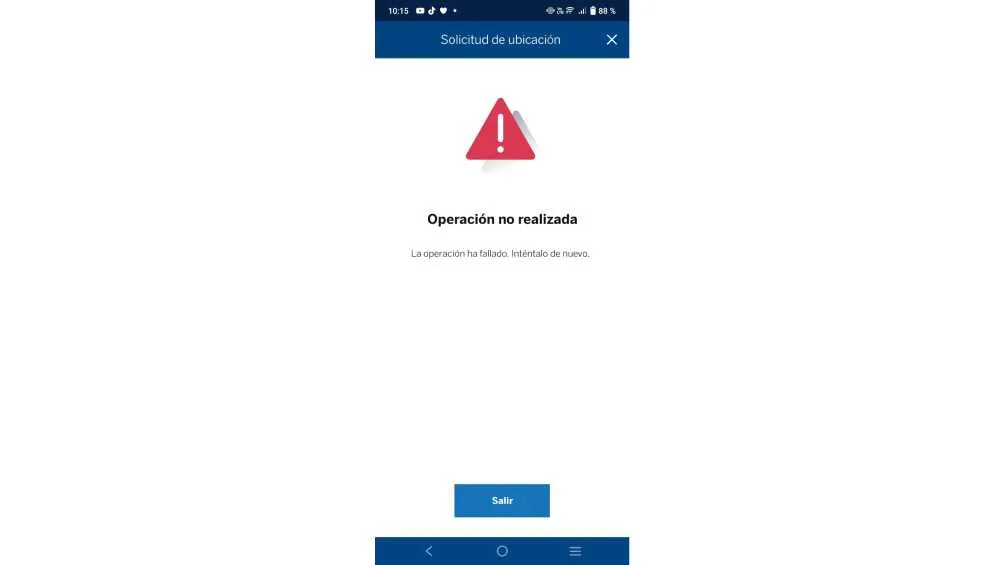 Este es el mensaje que le aparece a los usuarios al tratar de entrar a la app.