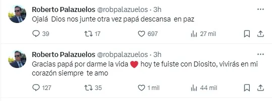 Así se despidió el actor de su padre
