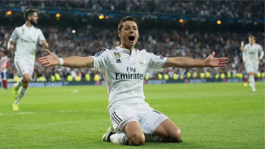 AP Javier celebra un gol con el Real Madrid