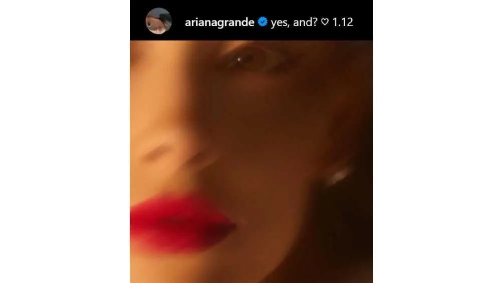 IG: @arianagrande Mediante esta publicación en Instagram, la cantante anunció cuándo se estrenará su sencillo.