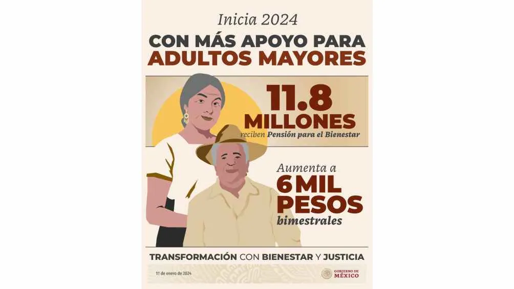 TWITTER @BienestarEdoMx Se le entregará a los adultos mayores