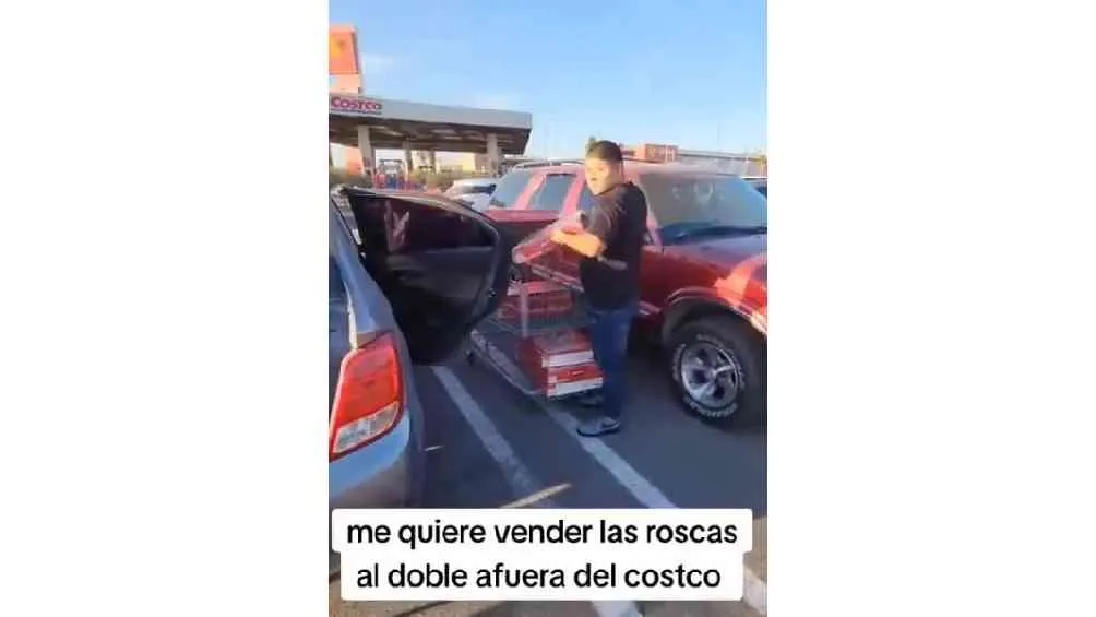 CAPTURA DE PANTALLA: TikTok: @jesusamiestilo El chavo se hizo viral hace unos días luego de que una señora le reclamara por acaparar las roscas.
