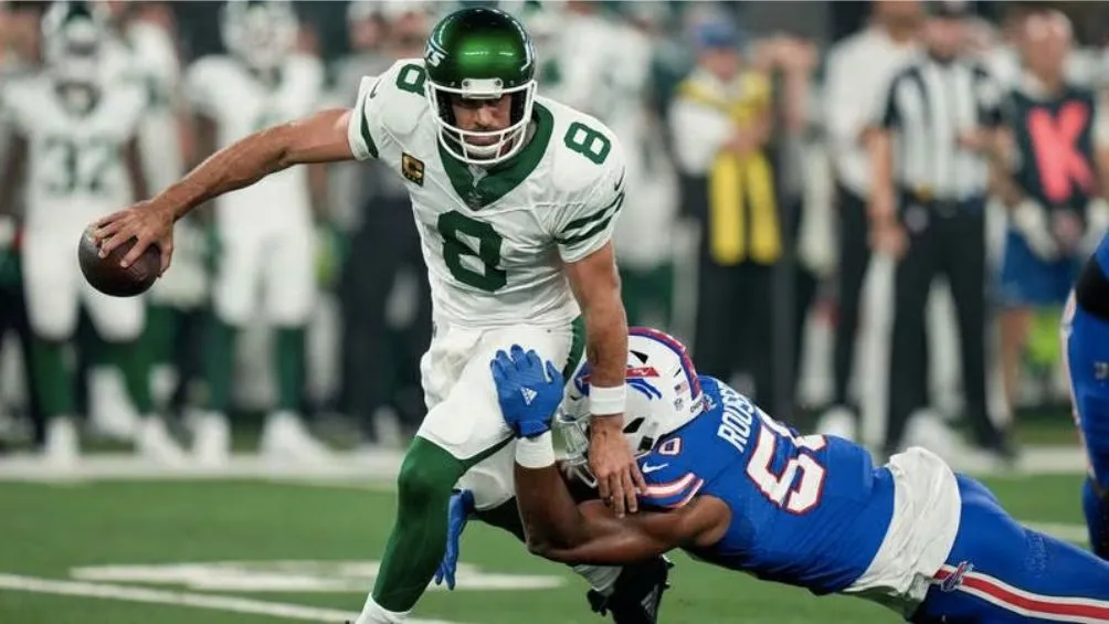 Rodgers en su debut con los Jets