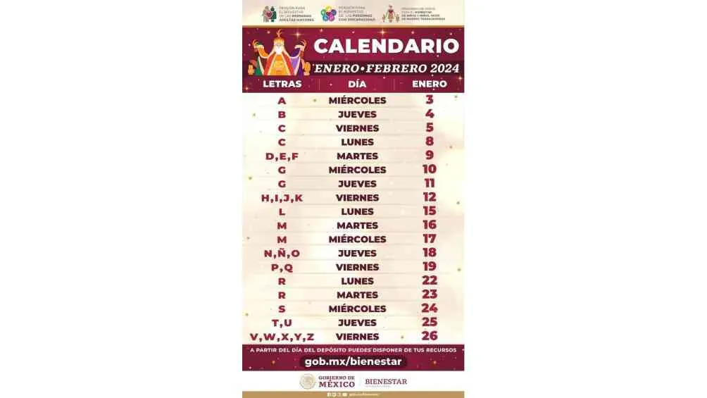 Este es el calendario a seguir para el pago a Adultos Mayores.