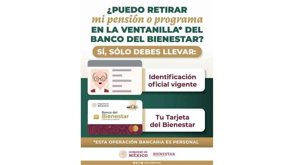 Los beneficiarios también pueden cobrar en ventanillas del Banco de Bienestar. .
