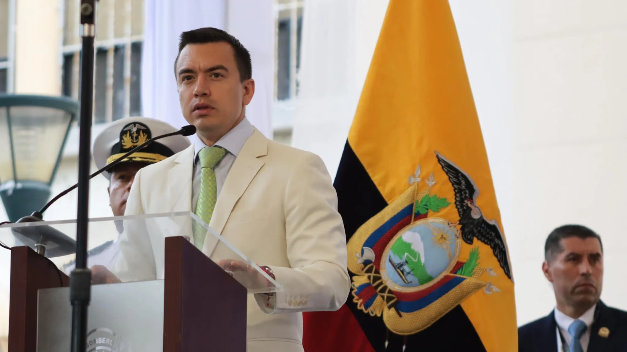 El presidente Daniel Noboa asumió su responsabilidad para mantener el orden en su país.