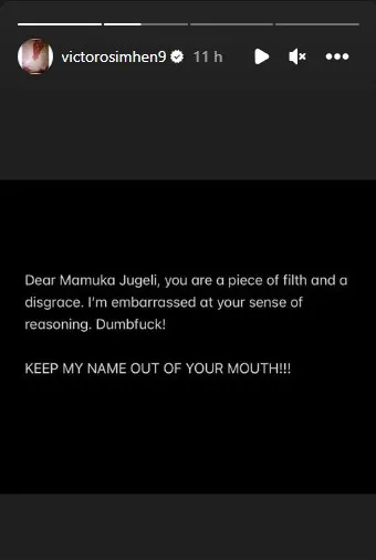 INSTAGRAM: @victorosimhen9 Así fue el mensaje de Osimhen en redes sociales