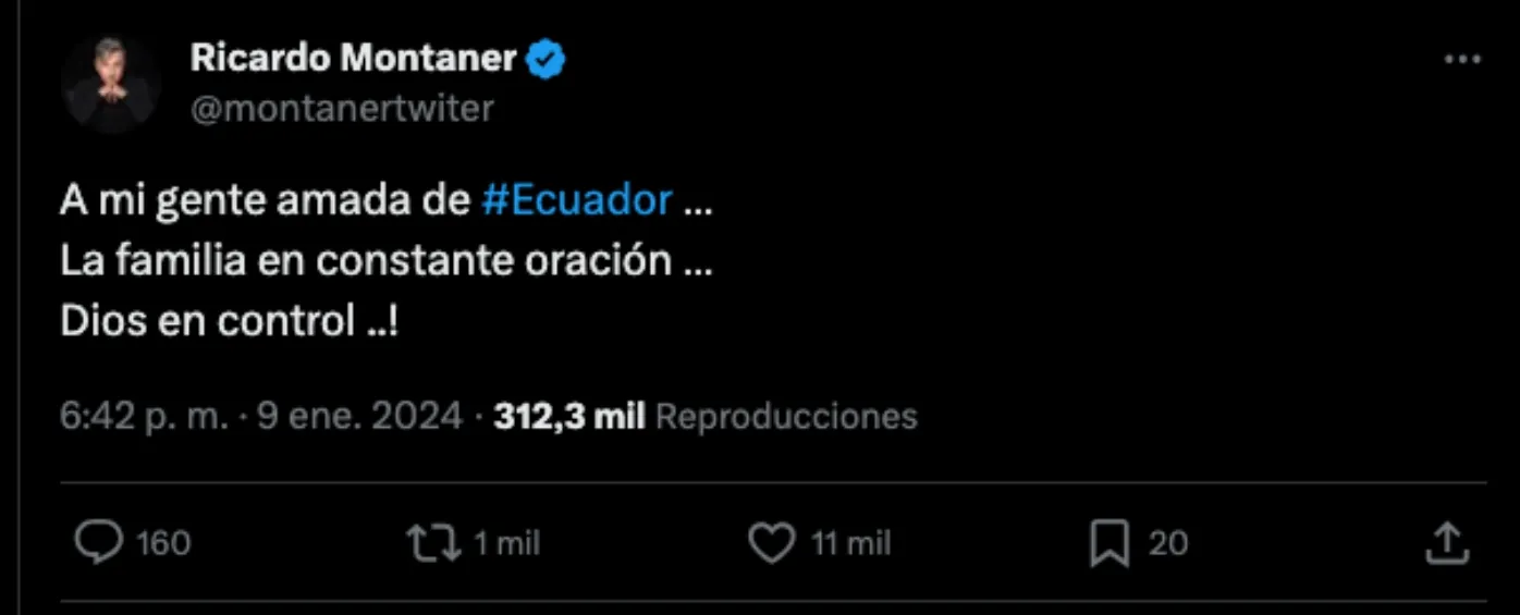 @montanertwiter Ricardo Montaner también se hizo presente.