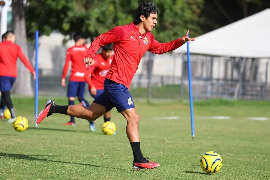 José Juan Macías en entrenamiento del Rebaño
