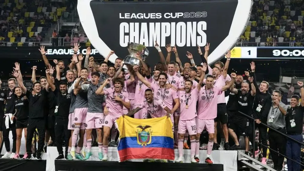 Inter Miami celebrando la Leagues Cup