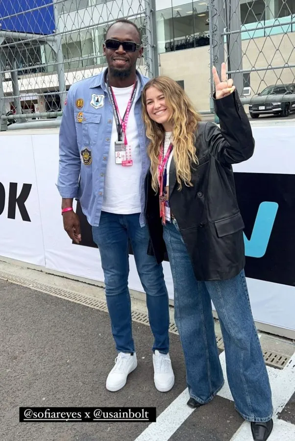 CAPTURA DE PANTALLA: INSTAGRAM Sofía Reyes con Usain Bolt