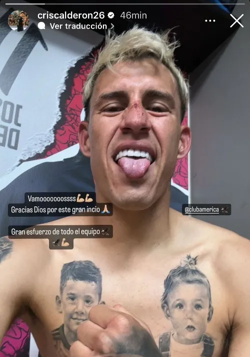 CAPTURA DE PANTALLA 'Chicote' mostró su felicidad por su debut