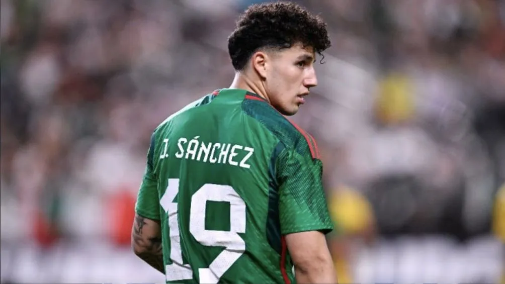 El lateral en un partido con Selección