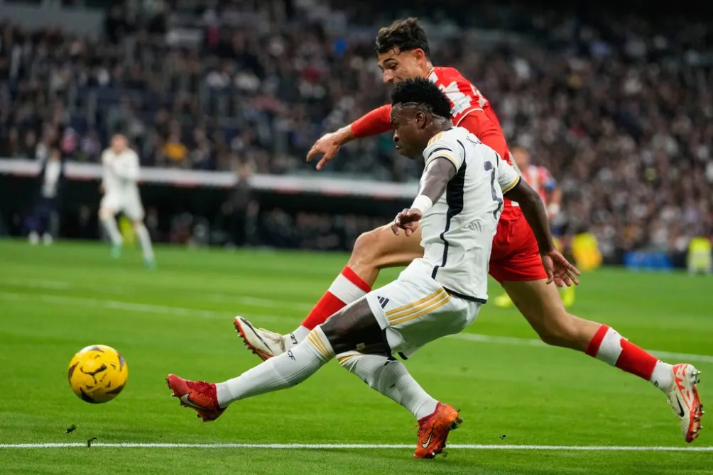 Vinicius en el encuentro contra Almería