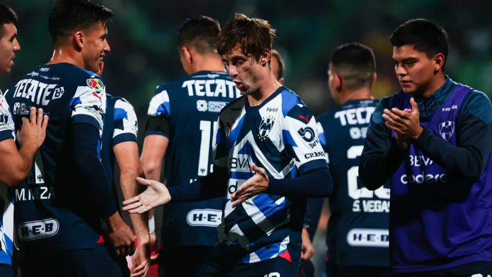 Monterrey celebrando el gol de la victoria
