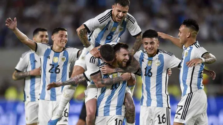 Argentina, en festejo de gol