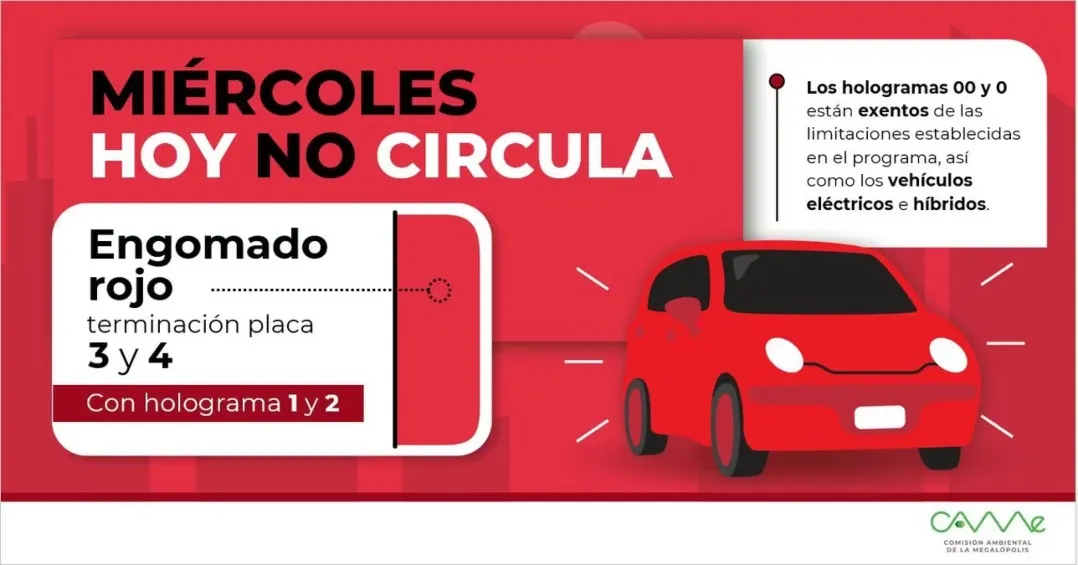 Los vehículos que no circulan en miércoles.