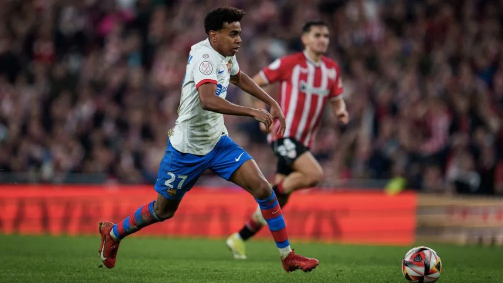 Lamine Yamal en el partido ante el Athletic